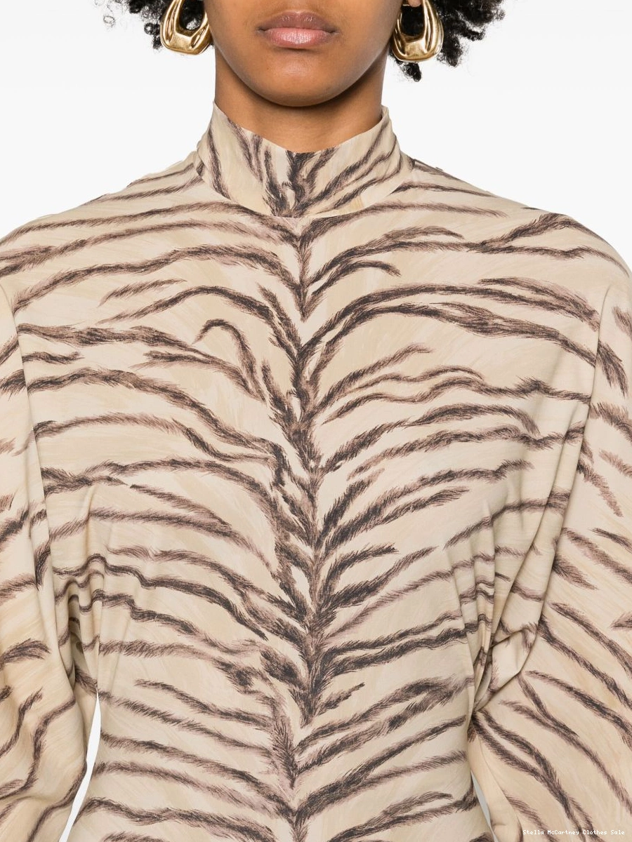 Cheap long-sleeve maxi Women Stella dress tiger-print McCartney 0715